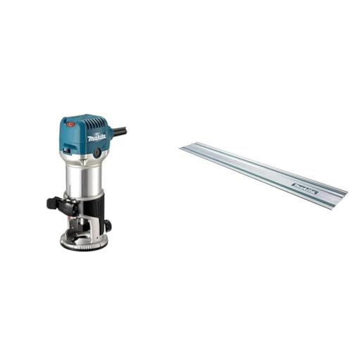 Makita RT0702CX2J Multifunktionsfräse 710 W inkl. Fräsmodule im MAKPAC & 194368-5 Führungsschiene 1400mm