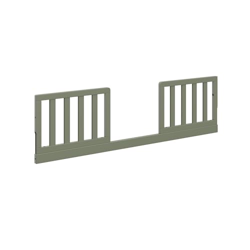 Image of Storkcraft & Graco Toddler Safety Guardrail Kit with Slats (Olive) - GREENGUARD Gold Certified, Converts Compatible Storkcraft & Graco Crib to Toddler Bed, Kit Includes 2 Guardrails