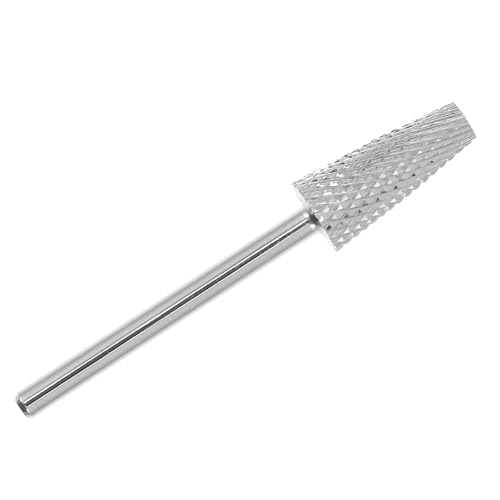 ibasenice Cabezal de Taladro para Uñas Cónico de Tungsteno Plata Wg05, Broca para Pulir Uñas y Herramientas de Manicura Profesional para Uso en Salón y Hogar, Accesorios para Decoración