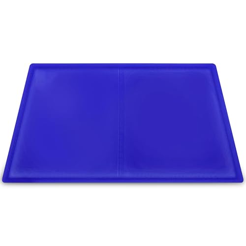 ASAB Dog Cool Mat Durable PVC Material Pet Summer Gel Mat with Self Cooling Gel Cool Mat for Dogs Waterproof Dog Mat for Beds and Cars for Puppies Kittens in Hot Summer (44 x 64cm)