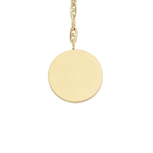 Image of Fossil Women's Gold-Tone Stainless Steel Pendant Chain Necklace for Women