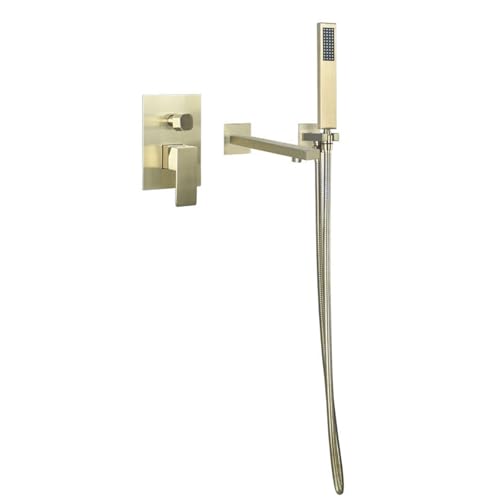 Mitigeur Bain Mural Papée de Douche Eau Chaude Froide Acier Inoxydable