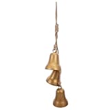Toyvian Campana de Vaca Vintage de Metal Rústico con Cuerda de Yute para Decoración Colgante Jardín Patio o Entrada Campana con Sonido y Duradera