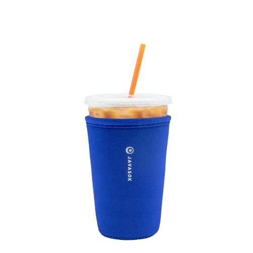 Sok It Java Sok Iced Coffee & Cold Soda Insulated Neoprene Cup Sleeve (Dark Blue, Medium: 22-28oz)