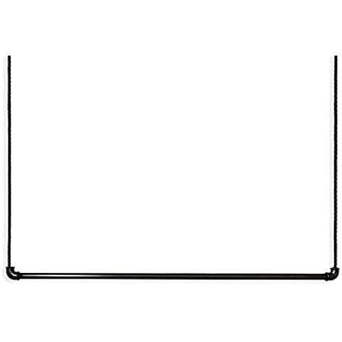 craftwerk 11 Hängegarderobe Pro | Schwarzes Premium beschichtetes Metall Rohr Cover