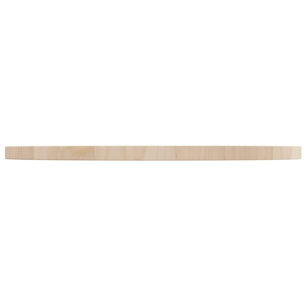 vidaXL Piano tavolo, 60 cm di diametro x 2,5 cm di spessore, Legno massello di pino, Rotondo, Piano sostitutivo per tavolo da caffè o da pranzo, Arredo casa, Senza montaggio