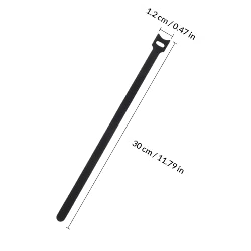Kisangel 100pcs Reusable Cord Organizer Ties Heavy Duty Cable Straps Fasteners for Desk Computer Cable Management under Desk Black 12x300mm miniatura 2