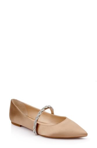 Jewel Badgley Mischka Vana Pointed Flats with Embellished Straps3