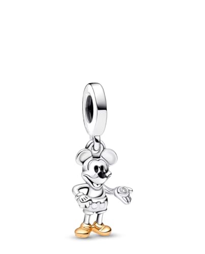 Abalorio Plata de Ley 925 Compatible con Pulsera Pandora (Mickey Mouse 100 Aniversario)