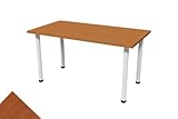  TUTROCITO. Escritorio Blanco, Mesa Blanca 135x60, Escritorio Barato, Mesa Oficina, Mesa Estudio Blanco, Rscritorios (Cerezo)