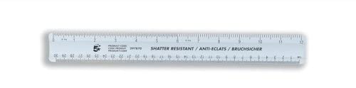 5 Star Ruler Plastic Shatter-resistant 300mm Blue Tint [Pack 10]