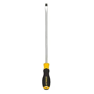 STANLEY STMT60833-8 Cushion Grip Slotted Standard Screwdriver 8 mm x 250 mm Black and Yellow