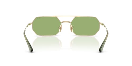 Vogue Eyewear Women's VO4329S Octagonal Sunglasses, Pale Gold/Green, 55 mm4