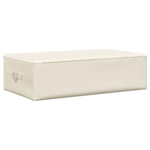 Boîte de rangement tissu crème haut de gamme pour dressing - 7