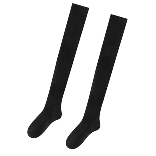 AJTUTUS Calze invernali da donna in lana, extra lunghe, sopra il ginocchio, scaldamuscoli caldi sopra il ginocchio, Nero , Taglia unica