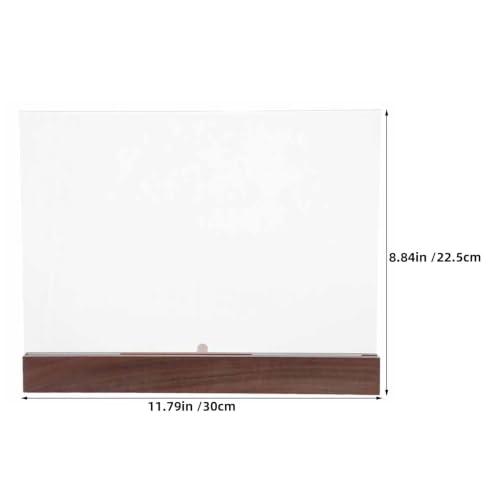 Soporte para certificados A4 PRETYZOOM de acrílico y madera de nogal natural en pack de 2 piezas 2