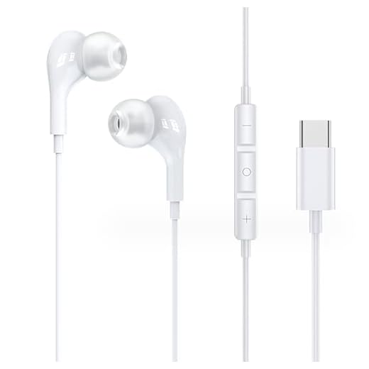 XNMOA USB C Earbuds with Mic,HiFi Stereo Type C Headphones,Noise Canceling Type C Earphones for Samsung Galaxy S23, S23 Ultra, S23+, S23 Plus,S22, S21,S20 Ultra, Note 10 20 and Most USB C Devices