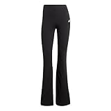 adidas Women's ESSENTIALS SMALL LOGO FLARED LEGGINGS, Black/White, L