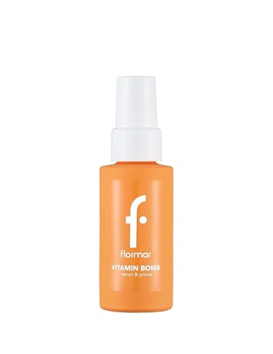 Flormar Vitamin Bomb Primer Maquillaje con Vitamina C - Hidratante 24H, Alisa Poros, Libre de Aceites, Para Todo Tipo de Piel -30ml prebase maquillaje iluminadora primer-benefit pore professional