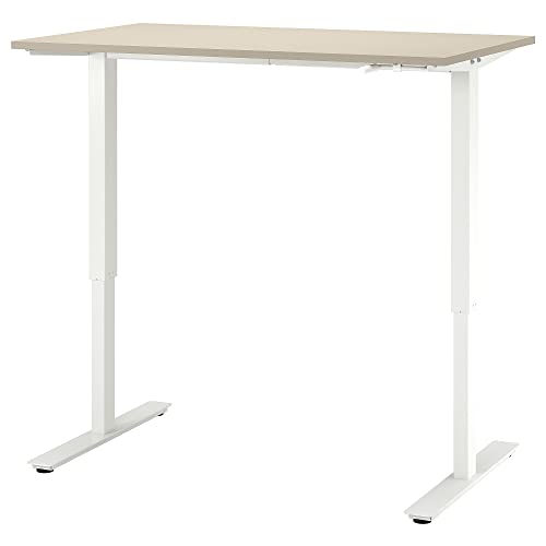 IKEA TROTTEN - Supporto da scrivania, 120 x 70 cm, beige/bianco