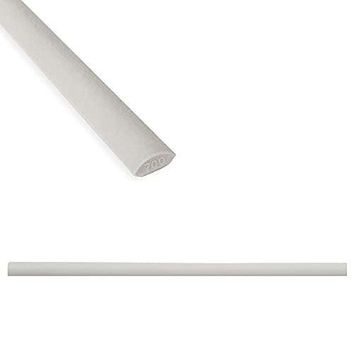 Questech Quarter Round Tile Trim, 1/2 x 12 Inch Corner Shower Tile Edge Trim, Decorative Jolly Tile Liner Cap for Kitchen Backsplash Bathroom Shower, Gray Matte, 12 Pack