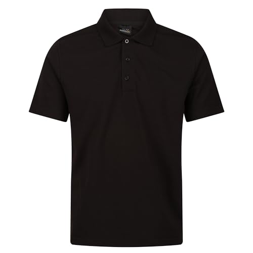 Regatta Professional Mens Pro 65/35 Short Sleeve Polo t Shirt Base Layer Black