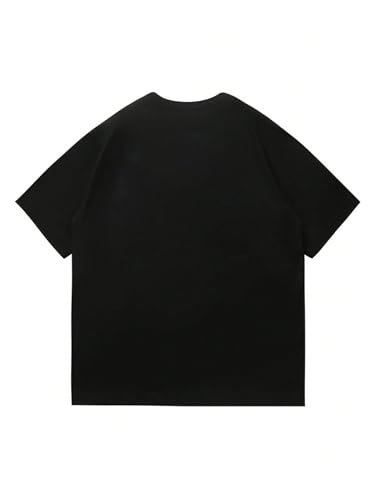 SOLY HUX Men's Letter Print Short Sleeve T Shirt Round Neck Summer Casual Tee Tops2