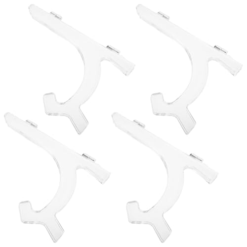 ULDIGI 4pcs Clear Adjustable Plastic Easel Stand for Plates Transparent Desktop Display Rack for Decorative Dishes Picture Frames Menus Weddings and Exhibitions