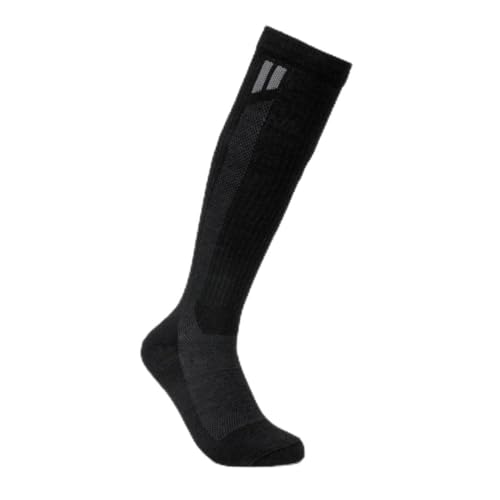 HOLLOW Alpaca Wide Compression Circulation Socks for Men and Women, Moisture Wicking Alpaca Wool Socks for Hiking, Running, Temperature Regulating & Comfortable (Extra Large, Black)