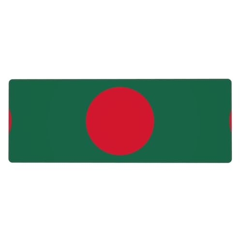 KKAFGBV Grand tapis de souris de jeu imprimé drapeau du Bangladesh - 11,8 x 31,5 pouces antidérapant et imperméable pour clavier, ordinateur