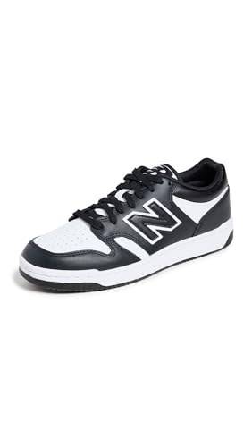 New Balance Unisex-Adult BB480 V1 Sneaker, White/Black, 7