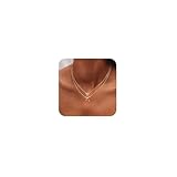 risamil gold necklace bow heart necklaces dainty cubic zirconia heart bow pendant choker chain necklace layered necklaces for women trendy jewelry