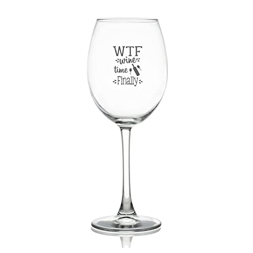 Capacità: 500 ml Calice da vino WTF Wine Time Finalmente inciso cristallo rosso bicchieri da vino per degustazione di vini, elegante festa di nozze, bicchieri da bere 481,9 g