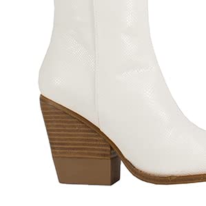 ARiderGirl Kerry Women's Over Knee Snake Print Western Style Stacked Heel Boots3