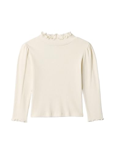 GAP Baby Girls Longsleeve Scalloped Turtleneck Ivory Frost 12-18M