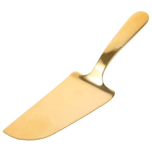 ANDRESLAD Edelstahl Tortenheber mit Gezahnter Kante Multifunktionaler Kuchenheber und Dessertspatel Hochwertiger Küchenhelfer für Backzubehör und Tortenservieren Goldfarben
