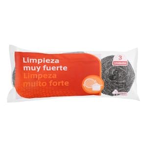 Estropajo Acero Inoxidable Bosque Verde Limpieza Muy Fuerte Paquete 3 ud. Pack 3