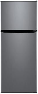 4.6. Cu ft Two Door Mini Fridge with Freezer, Stainless Steel Look