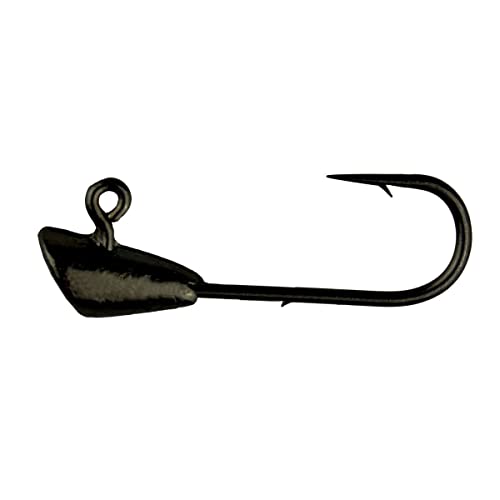 Trout Magnet Jig Heads - 1/64 oz Black 25 Pack - Shad Dart Head Shape...