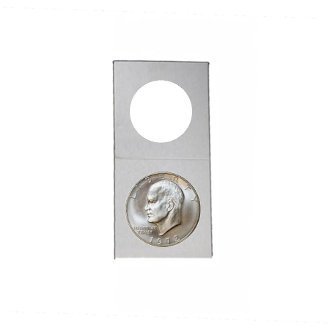 Coin Flips For Half Dollars, 100 Count, Guardhouse Brand Cardboard And Mylar 2"X2" Paper Coin Holders #TOP1