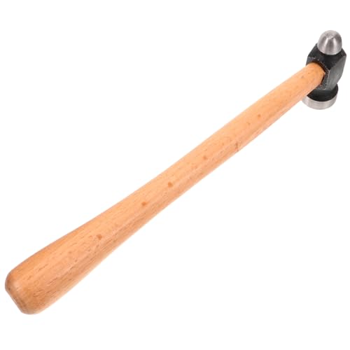 OSALADI Round Head Wooden Handle Hammer Round Head Mallet Home Installation Hammer Woodworking Hammer Leathercraft Hammer Mini Woodworking Tools Jewelry Hammer Household Hammers Iron