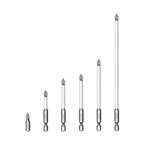 Juego de brocas para taladro de caza de cazador magnético - juego de brocas de taladro magnético | Stupt Drivers compactos Stupt de 6 | Kit de brocas de taladro profesional multiusos para fontanería