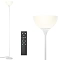 PESRAE Floor Lamp, Remote Control with Stpeless Color Temperatures and Brightness, Torchiere lamp for Bedroom, Living Room, Bulb Included
