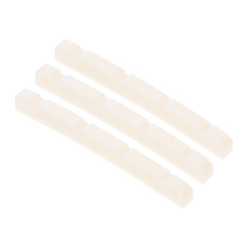 ibasenice Guitar Accessory Set 3pcs Ox Bone String Nuts Guitar Bridge Saddles Upper Nut Supplies