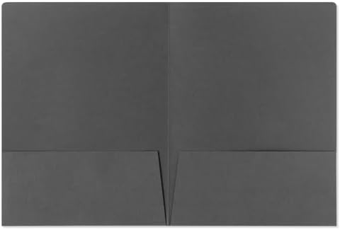50 Pack, Tax Return Folders with Pockets, Grey Linen, Gold Foil image 4