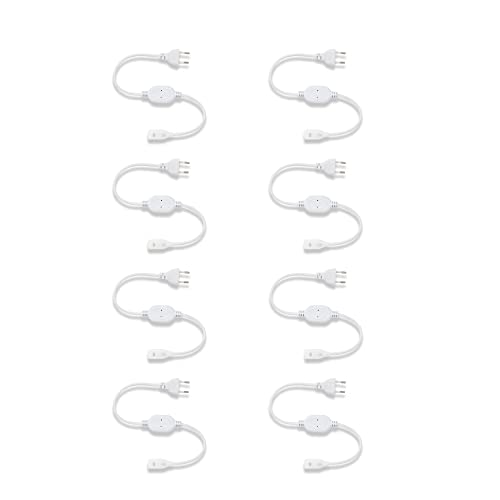 Image of Murphy 220V AC PIN Connector /Adaptor /Cable for LED (SMD 2835-120 LED /Mtr.) Rope Light (Pack of 6), White
