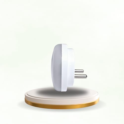 Image of HOARD Round-Shaped Warm Amber LED Plug-in Night Lamp with Automatic Sensor, Energy Efficient, Touch Control (Off White, Pack of 1)
