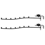 HOOTNEE 2 Stück Teiliges Verstellbares Kleidung Einfache Montage ohne Bohren für Schlafzimmer Kleiderschrank und Schlafsaal Schwarzes Design Platzsparend und Vielseitig Einsetzbar