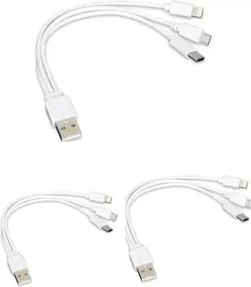 See full amazon price history chart for Bediwell Power Sharing Cable 2 A 0.2032 m 3 in 1 Fast Charging Data Cable For Android, iOS Phones, tablets(PACK OF 3) (Compatible with USB Type C, Lightning, Micro USB, White, Pack of: 3) Bediwell Power Sharing Cable 2 A 0.2032 m 3 in 1 Fast Charging Data Cable For Android, iOS Phones, tablets(PACK OF 3) (Compatible with USB Type C, Lightning, Micro USB, White, Pack of: 3) (B0BTYS5QBJ) Amazon Price History, Amazon Price Tracker