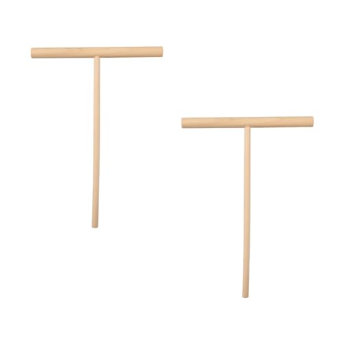 Tabanzhe Crepe Pancake Spreader-2PCS T-Shaped Wooden Pancake Maker Kitchen Tool 4.7 X 6.3 Inches Spatula Stick Tool for Flat Tortilla Cooking Crepes Galettes
